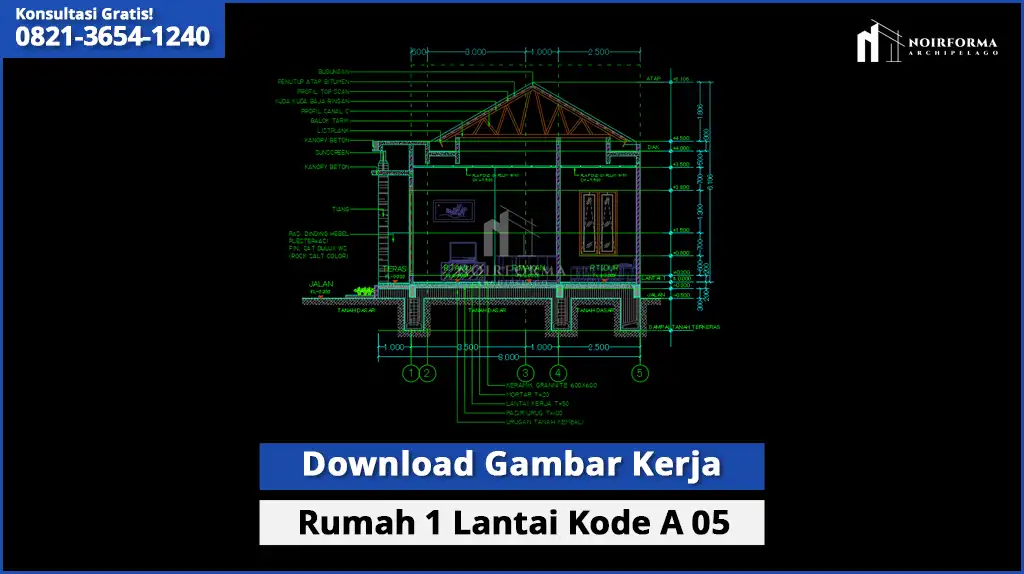 Gambar Kerja Rumah 1 Lantai