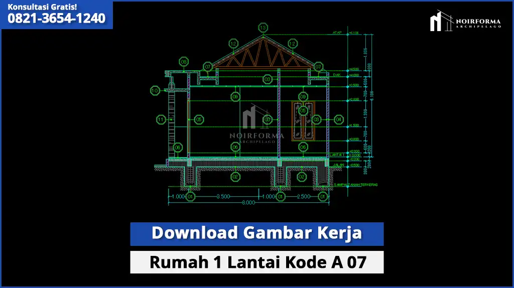 Gambar Kerja Rumah 1 Lantai