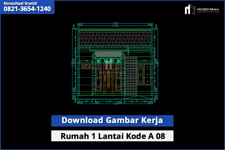 Gambar Kerja Rumah 1 Lantai