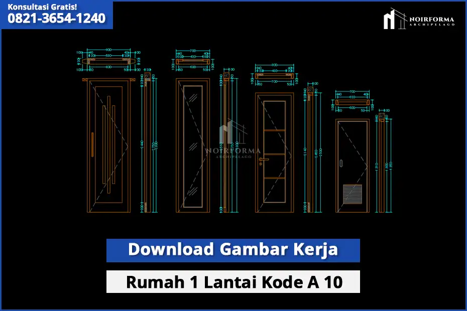 Gambar Kerja Rumah 1 Lantai