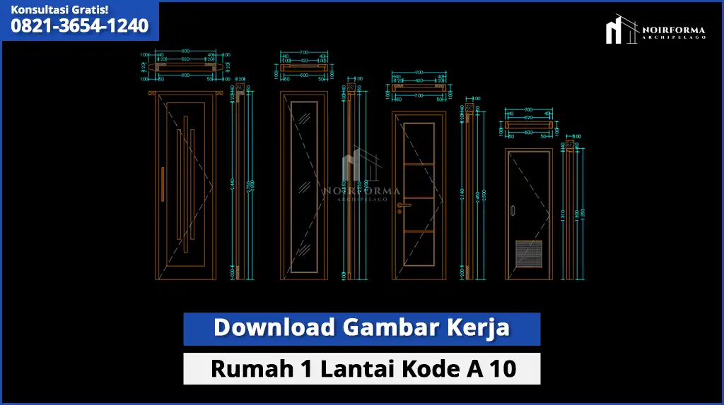 Gambar Kerja Rumah 1 Lantai