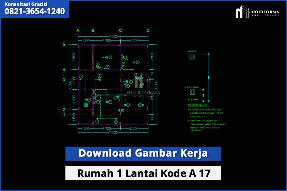 Gambar Kerja Rumah 1 Lantai