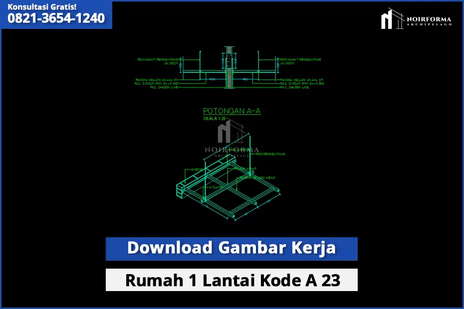 Gambar Kerja Rumah 1 Lantai