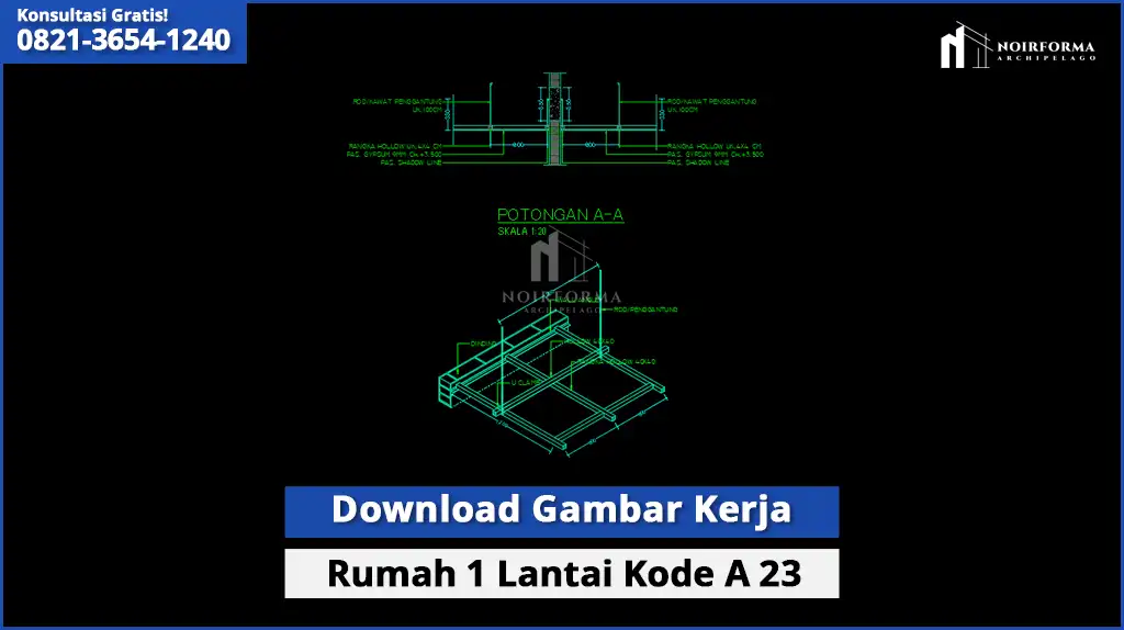 Gambar Kerja Rumah 1 Lantai