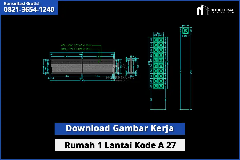 Gambar Kerja Rumah 1 Lantai