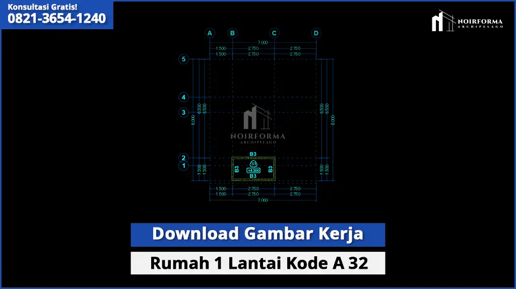 Gambar Kerja Rumah 1 Lantai